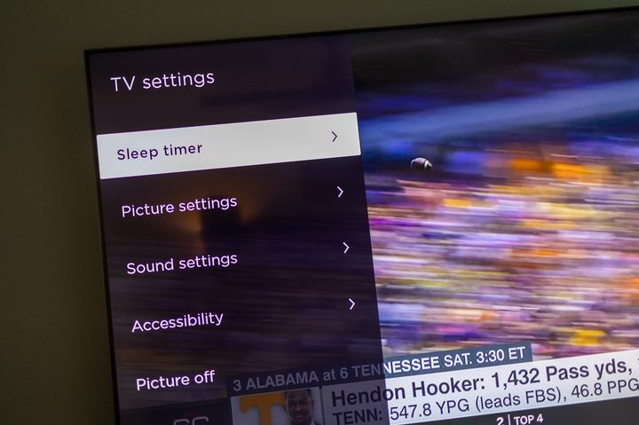 Roku Star button menu on a Roku TV.