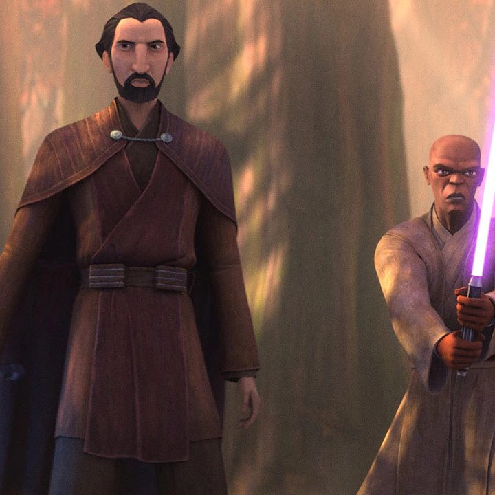 Dooku and Mace Windu in Tales of the Jedi