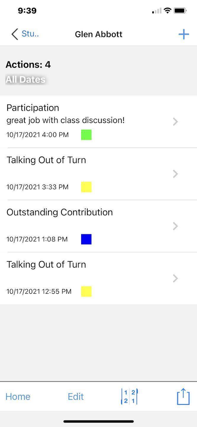 Teacher's Assistant Pro student logs.