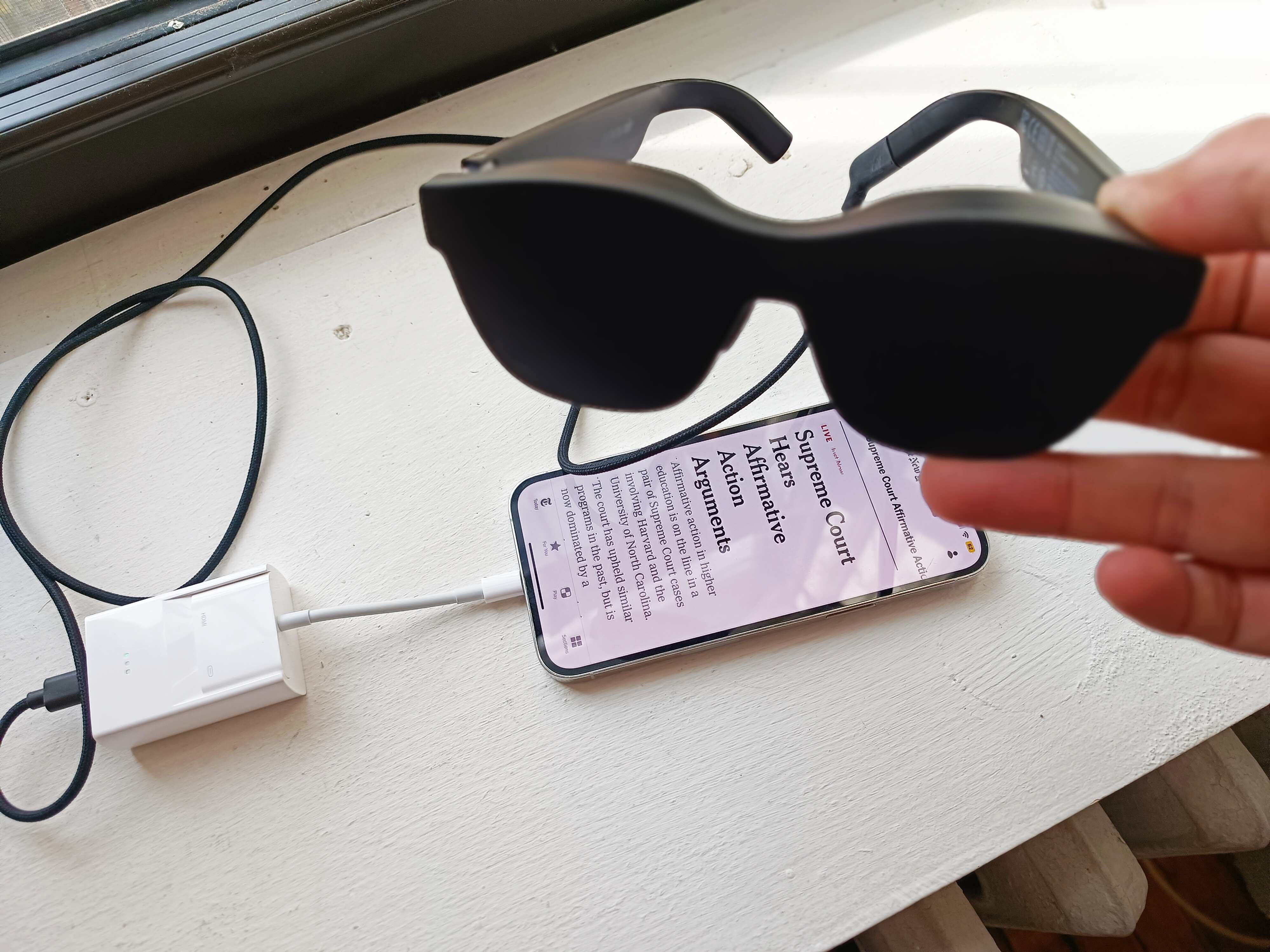 I used the Nreal Air AR glasses to totally transform my iPhone