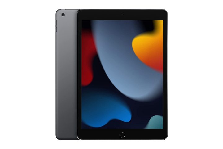 Two 2021 Apple 10 inch iPads on a white background.