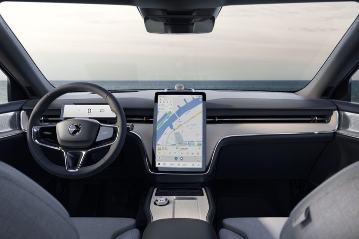 Interior view of the 2024 Volvo EX90.