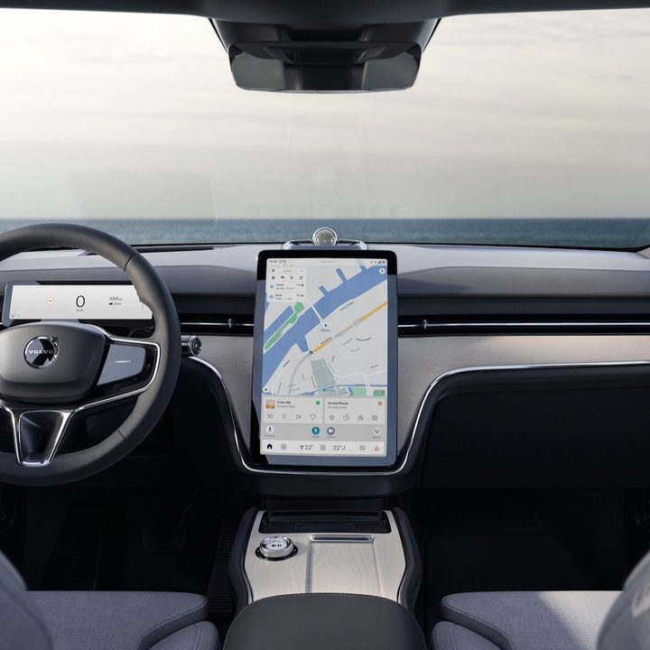 Interior view of the 2024 Volvo EX90.