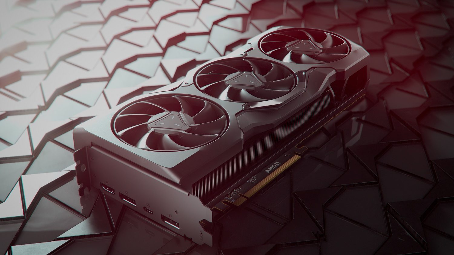 RX 7900 XTX lying on a textured background.