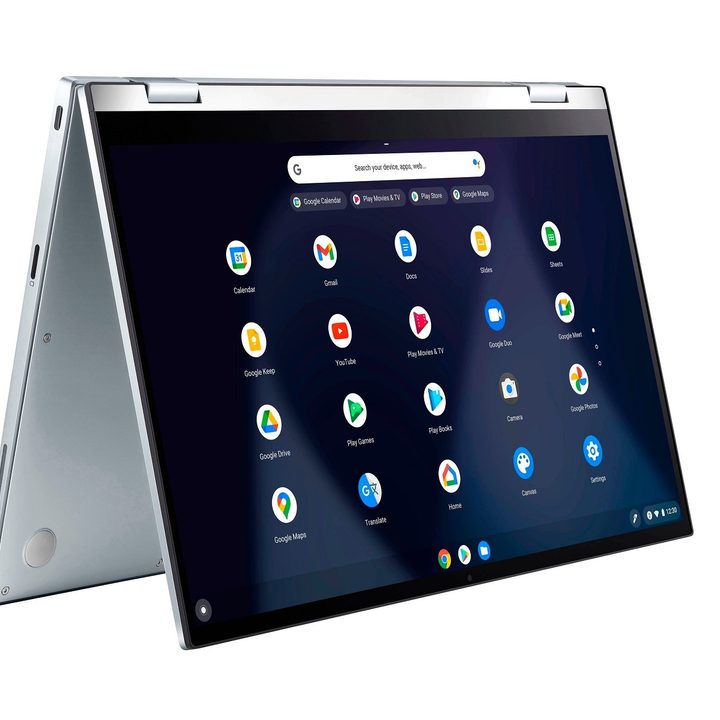 ASUS Chromebook Flip C433 laptop on a white background.