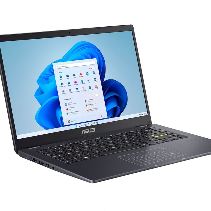 Asus E410 laptop on a white background.