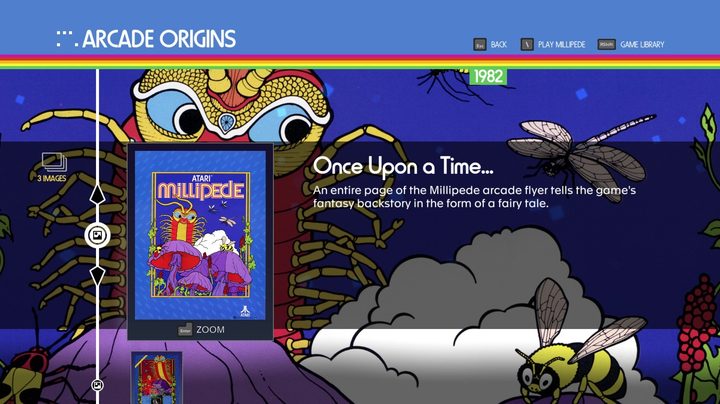 A flyer about Millipede in Atari 50.