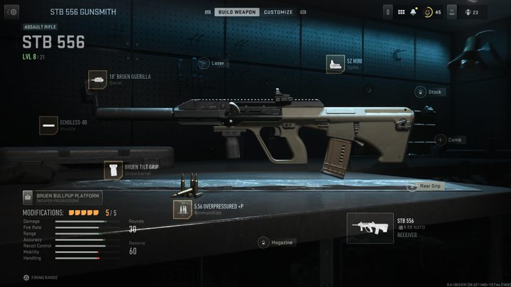The STB 556 in Modern Warfare II.