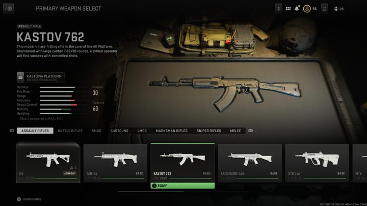The Kastov 762 in Modern Warfare II.