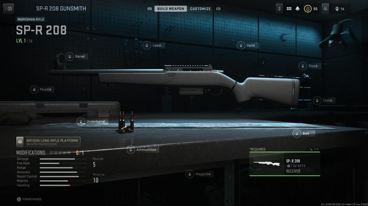 The SP-R 208 in Modern Warfare II.