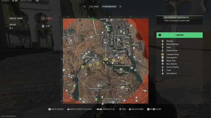 Map of loadout drops in Warzone 2.0.