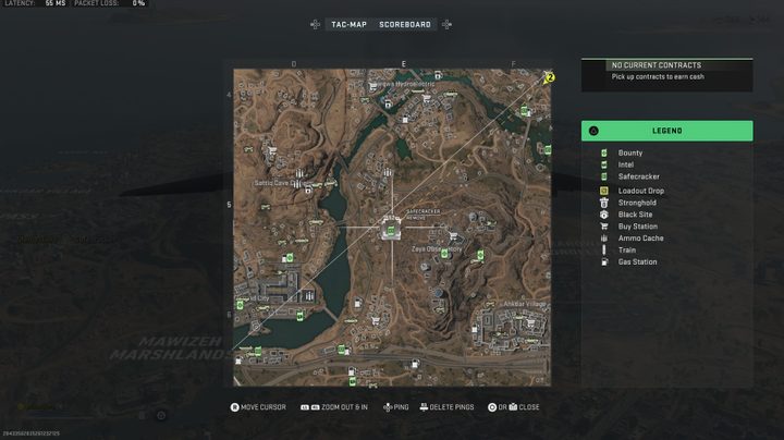 Map of Safecracker contract on map in Modern Warfare II.