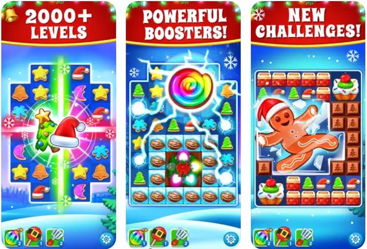 Christmas Cookie - Help Santa cookie interface.