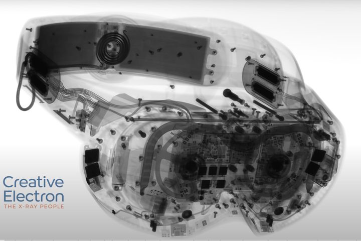 Creative Electron took an x-ray scan of Meta's Quest Pro VR headset.