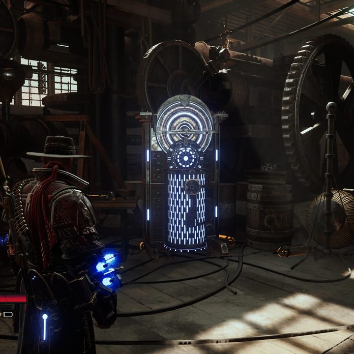 Jesse looks at the perk and upgrade reset device