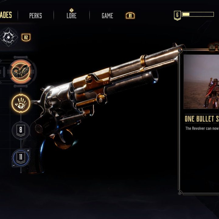 One Bullet Shy upgrade is highlighted
