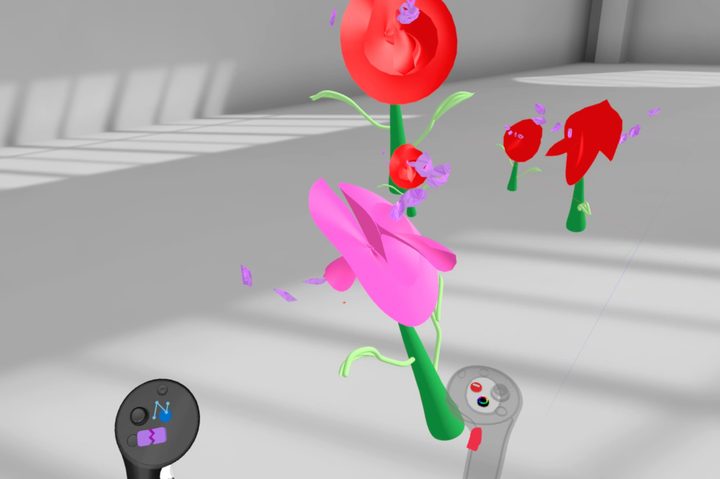 Gravity Sketch on the Quest Pro makes it easy to create flowing organic shapes.