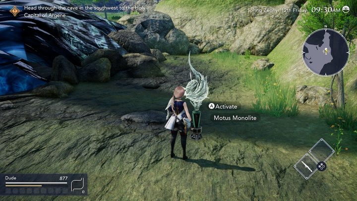 A player activating a Motus Monolite in Harvestella.