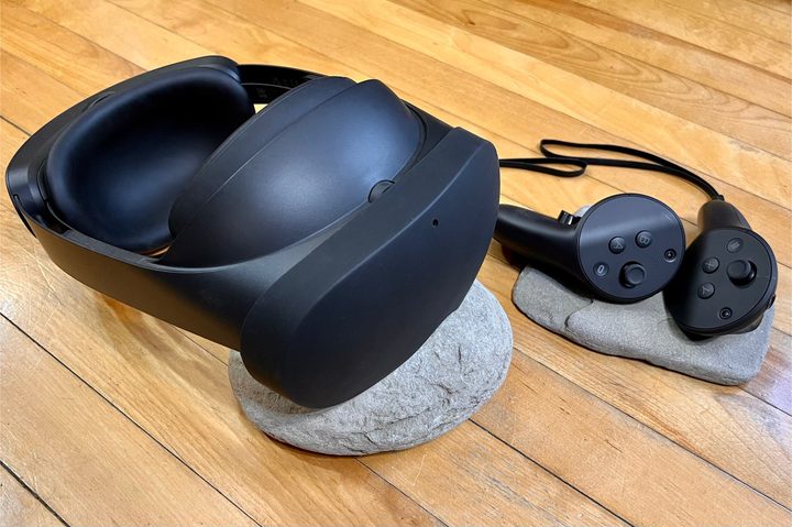 Here's a close-up of the Quest Pro with its protective cover in place.