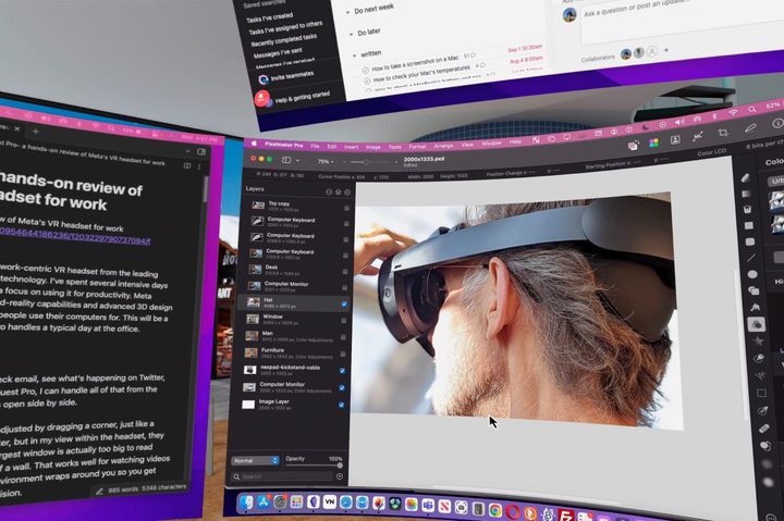 Immersed is a good remote desktop alternative for the Quest Pro.