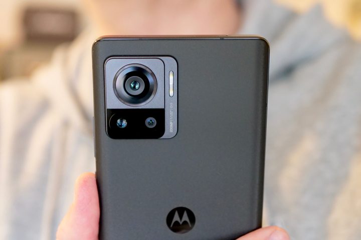 The camera on the back of the Motorola Edge 30 Ultra.