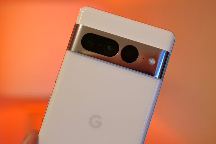 The Pixel 7 Pro's camera module.