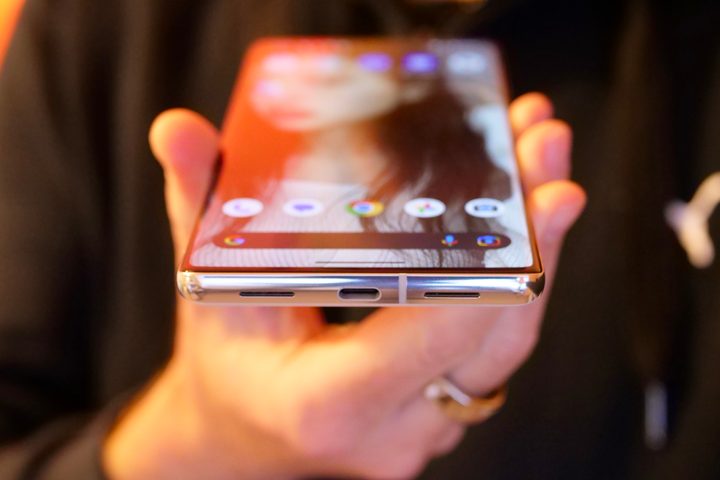 The Pixel 7 Pro's charging port.