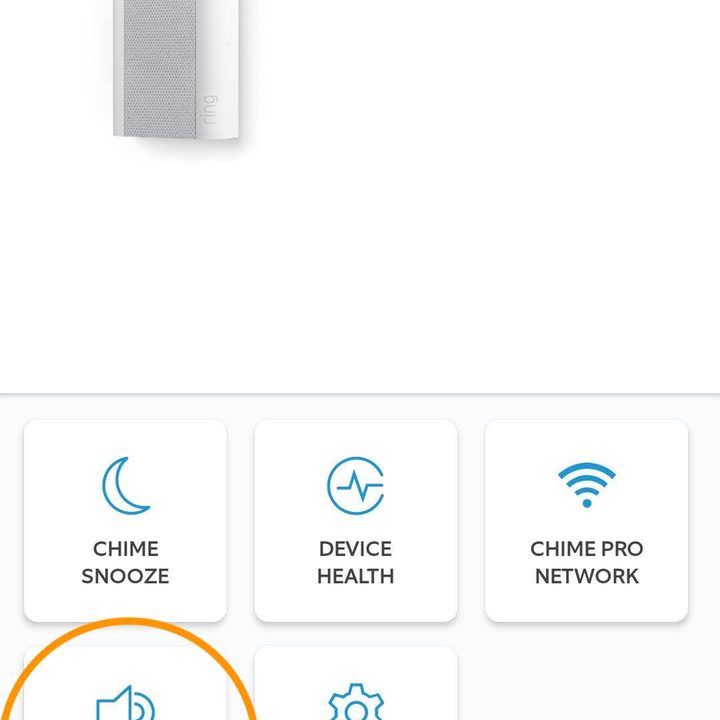 The home screen of the Ring app
