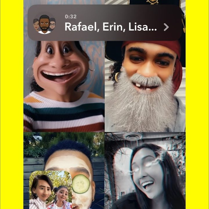 Snapchat calling pane.