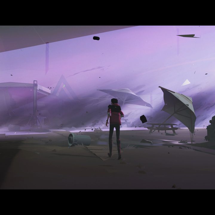 Somerville's protagonist walks through a desolate environment.