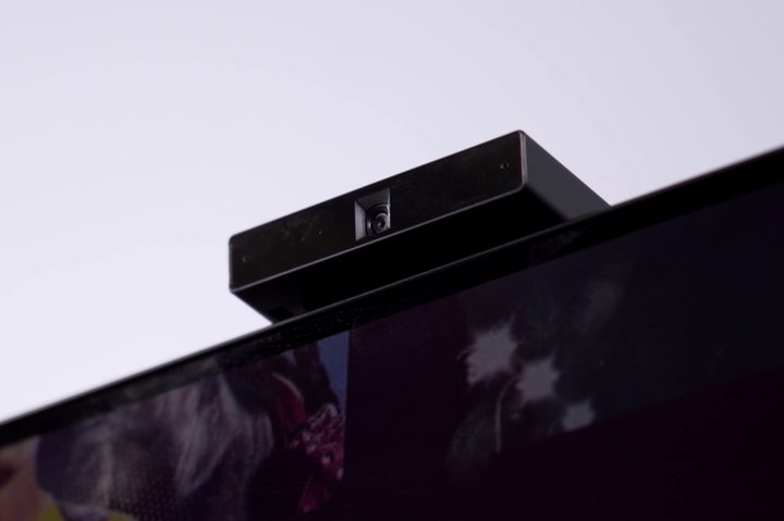 Sony Bravia Cam sitting atop a Sony A95K OLED TV