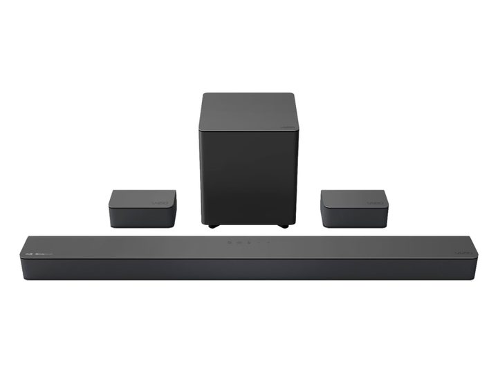 The Vizio 5.1-channel M-Series soundbar with included wireless subwoofer against a white background.