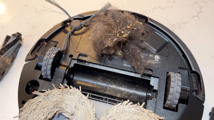 Clogged vacuum intake.