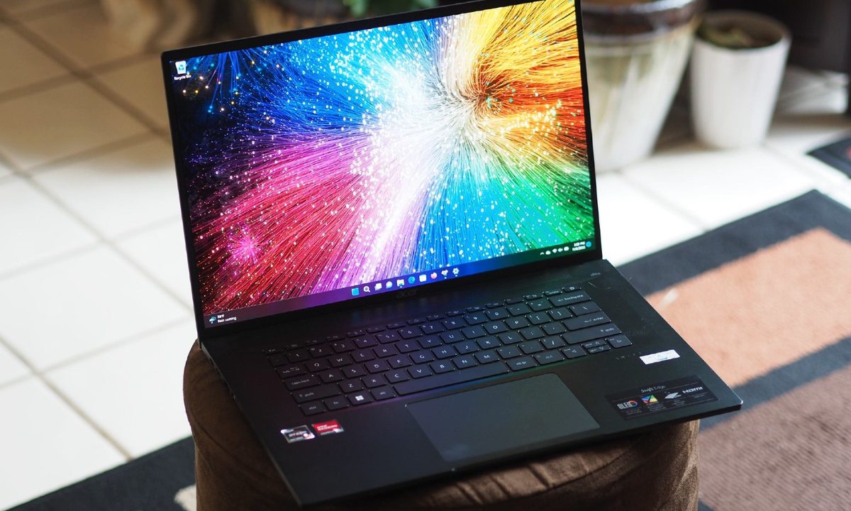Acer Swift Edge front angled view showing display and keyboard deck.