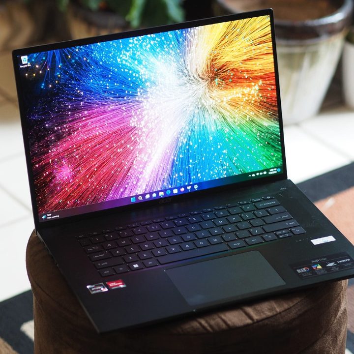 Acer Swift Edge front angled view showing display and keyboard deck.