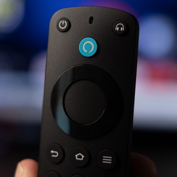 Amazon Alexa Voice Remote Pro top buttons.