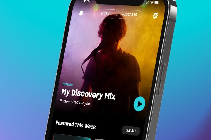Amazon Music on a smartphone screen.
