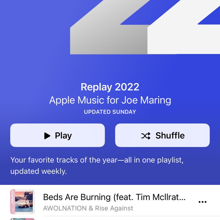 Apple Music Replay 2022.