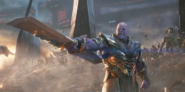 Thanos gets ready to battle in Avengers: Endgame.