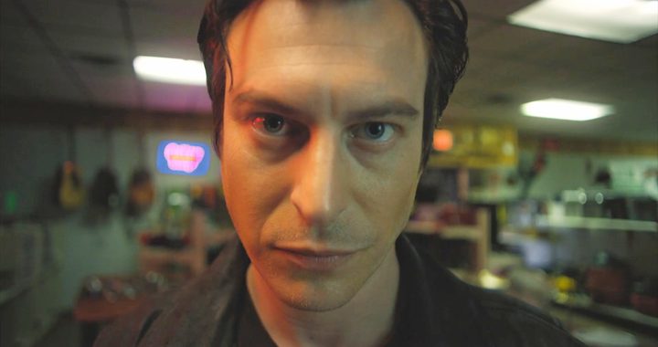 Noah Segan looks into a camera in Blood Relatives.
