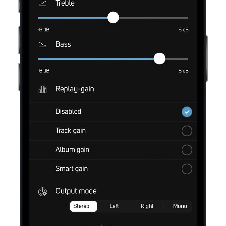 BluOS app for iOS speaker controls.