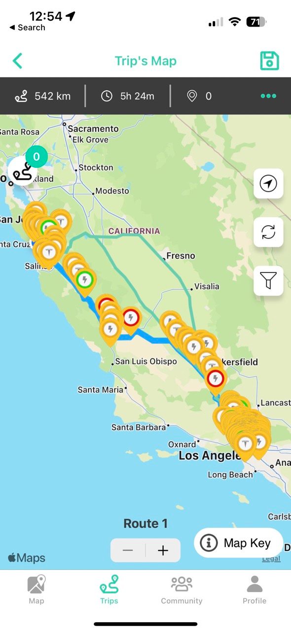 ChargeHub Route