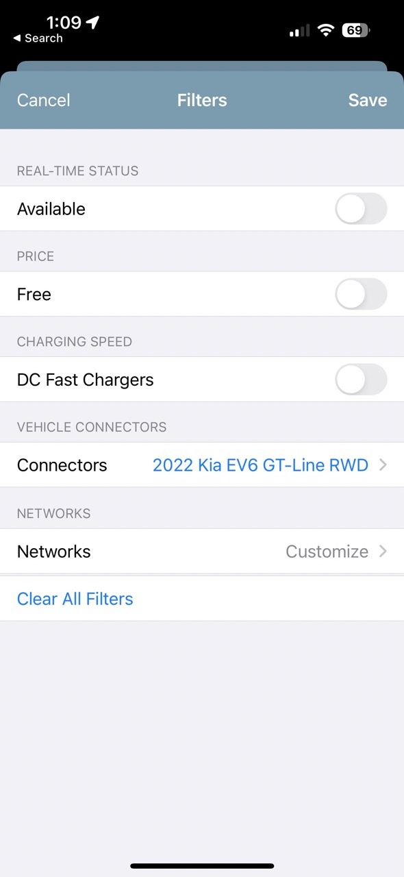 ChargePoint Filter