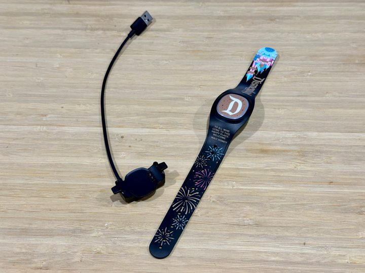Disney MagicBand+ with proprietary charger