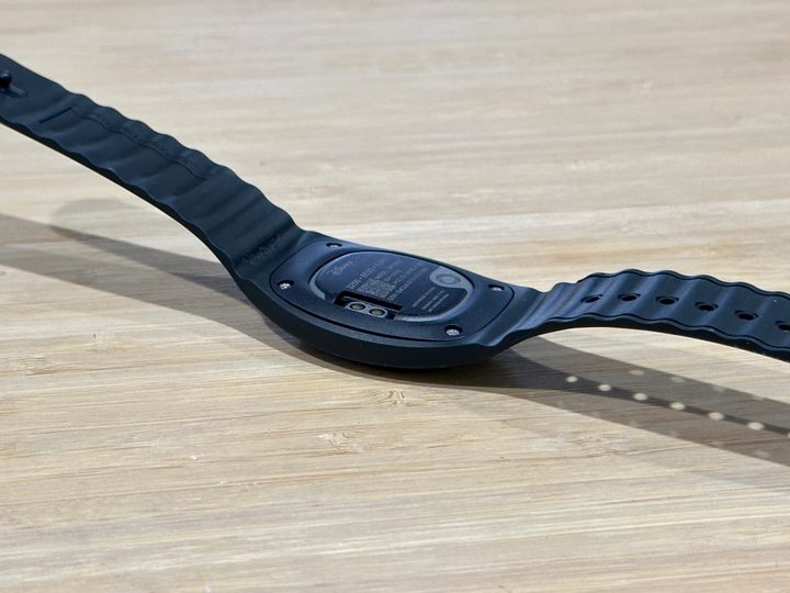 Underside of MagicBand+ showing off puck in the center