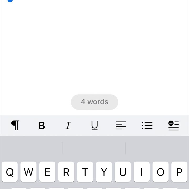 Format button in Pages on iPhone.