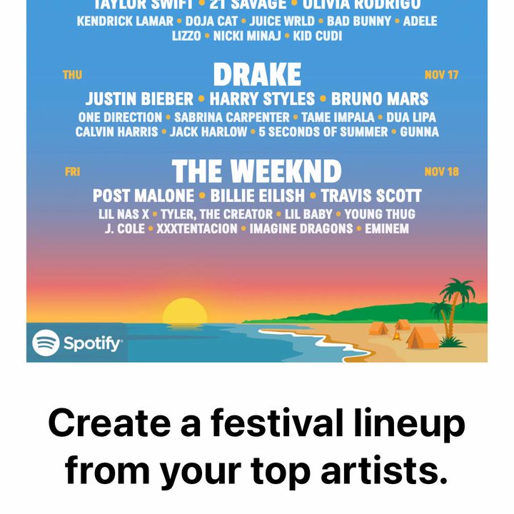 instafest app how make spotify festival lineup instafest1