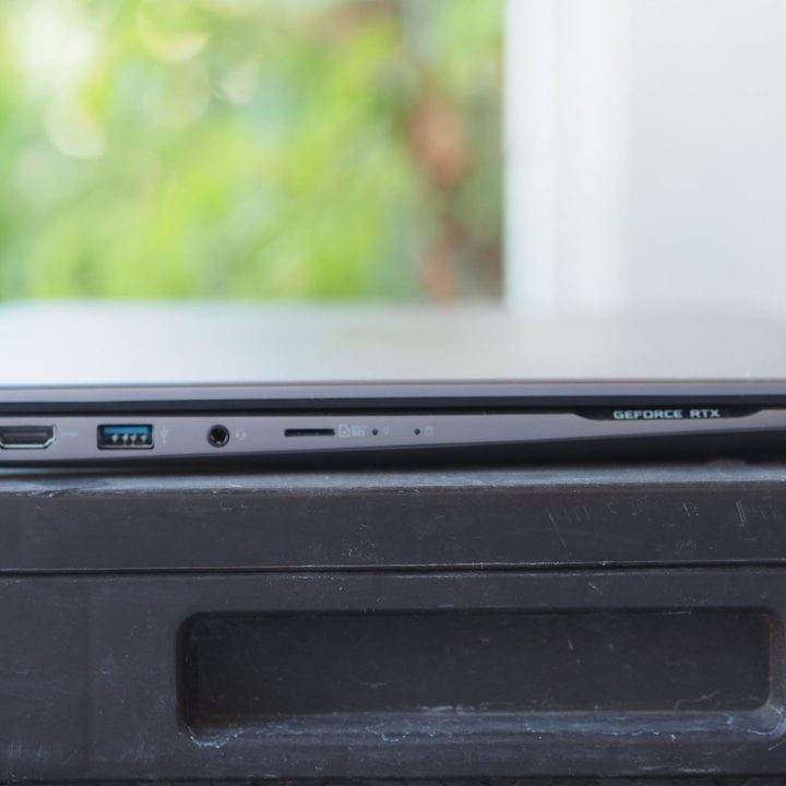 LG UltraPC 17 left side view showing ports.