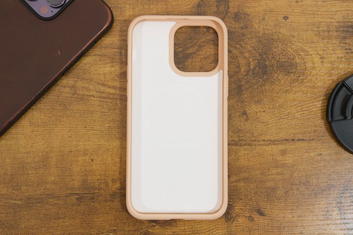 The inside of Nomad's Modern Leather case for the iPhone 14.