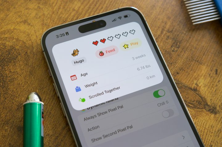 Pixel Pals app on the iPhone 14 Pro Max.